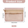 Velveteen Jewelry Zipper Bags ABAG-WH0048-84-2
