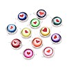 Polymer Clay Beads with CCB Plastic Frame Connector Charms CLAY-T022-35M-06-1