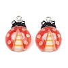 Transparent & Opaque Resin Pendants RESI-P048-02C-P-1
