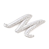 Brass Micro Pave Clear Cubic Zirconia Pendants CU-CBA8481-01P-M-2