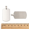 Non-Tarnish 201 Stainless Steel Rounded Rectangle Mirror Polished Finish Stamping Blank Tag Pendants LS-STAS-S030-03-2