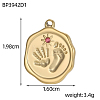 304 Stainless Steel Pendants STAS-OY012-67G-2