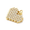 Brass Micro Pave Cubic Zirconia Pendants KK-S511-29G-01-2