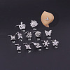 Brass Micro Pave Cubic Zirconia L-Shaped Nose Rings WGA70D4-08-1