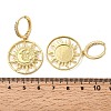 Sun Brass Hoop Earrings EJEW-H180-30B-G-5