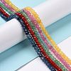 Dyed Natural Malaysia Jade Rondelle Beads Strands G-E316-2x4mm-M-1
