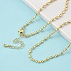2.5MM Brass Rice Ball Chain Necklaces NJEW-P339-04G-2