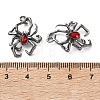Alloy & Ruby Rhinestone Pendants FIND-G118-07B-02-3