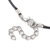 Transparent Electroplate Glass Pendant Necklaces NJEW-MZ00040-04-5