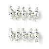 10Pcs Round Brass Magnetic Clasps with Loops KK-FS0001-34S-2