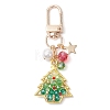 Christmas Tree Glass Pendant Decoration HJEW-TA00274-1