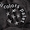 Star Alloy Rhinestone Cabochons MRMJ-WH0075-114-18-1