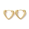 Rack Plating Brass Heart Hoop Earrings EJEW-L224-63G-1