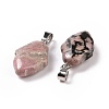 Natural Rhodonite Pendants G-B041-03P-11-3