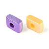 UV Plating Opaque Acrylic European Beads OACR-M027-03I-3