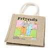 Jute Tote Bags Soft Cotton Handles Laminated Interior ABAG-F003-09C-2