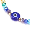 Lampwork Evil Eye & Glass Beaded Bracelet BJEW-JB08367-01-4