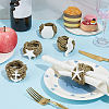 5Pcs 5 Styles Gourd Grass with Opaque Resin Napkin Rings AJEW-PH01702-4