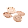 Rack Plating Brass Locket Pendants KK-K277-05RG-2