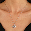 Tibetan Style Alloy Spiral Shape Pendant Necklaces FS-WGD43C7-02-1