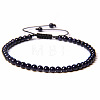 4mm Synthetic Blue Goldstone Beaded Braided Bracelets SY1950-15-1