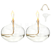 Transparent Glass Candle Holders with Candle Wick DIY-WH0308-996C-1