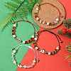 4Pcs Christmas Alloy Enamel Link Bracelets BJEW-FS00032-5