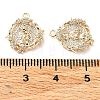 Rack Plating Brass Micro Pave Cubic Zirconia Pendants KK-K333-81G-3