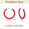 9 Pairs 9 Colors Acrylic Hoop Earrings EJEW-DC0001-52-2