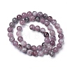 Natural Lepidolite/Purple Mica Beads Strands X-G-G770-04A-8mm-3