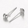 Iron Half Ball Post Ear Studs E219-S-2