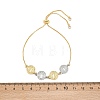 Brass Box Chain Slider Bracelets BJEW-C139-01A-GP-5