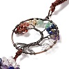 Wire Wrapped Chakra Chips Natural Gemstone Big Pendant Decorations HJEW-H057-02D-01-3