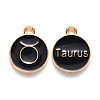 Alloy Enamel Pendants X-ENAM-S124-01B-08C-1
