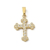 Ion Plating(IP) 304 Stainless Steel Micro Pave Cubic Zirconia Pendants STAS-Z107-08G-11-1