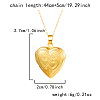 304 Stainless Steel Heart Openable Photo Locket Pendant Cable Chain Necklaces for Women WGFF668-02-1