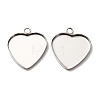 304 Stainless Steel Pendant Cabochon Settings STAS-D379-09C-P-1