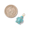 Dyed Synthetic Turquoise Pendnats PALLOY-JF05075-01-2