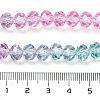 Transparent Painted Glass Beads Strands X1-DGLA-A034-T6mm-A10-3