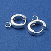 201 Stainless Steel Huggie Hoop Earrings Findings STAS-A167-01L-S-2