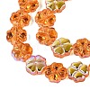 Baking Paint Electroplate Transparent Glass Beads Strands EGLA-Q136-04A-03-3
