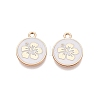 Rack Plating Alloy Enamel Pendants ENAM-N070-01F-03G-01-1