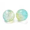 Transparent Spray Painting Crackle Glass Beads GLAA-L046-01A-20-2