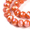 Electroplate Glass Beads Strands EGLA-A034-P8mm-B29-4