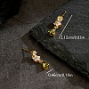 Brass Teardrop Dangle Stud Earrings SW0277-5