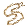 304 Stainless Steel Figaro Chains Necklaces for Women SA-CBA4051-11G-2