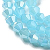 Imitation Jade Electroplate Glass Beads Strands GLAA-F029-J4mm-A03-2