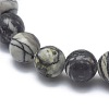 Natural Netstone Bead Stretch Bracelets X-BJEW-K212-A-021-2