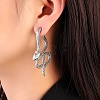 Alloy Snake Stud Earrings for Women PW-WG9FAD0-02-1