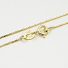 925 Sterling Silver Box Chains Necklace with Spring Ring Clasps for Men Women STER-M086-03G-1